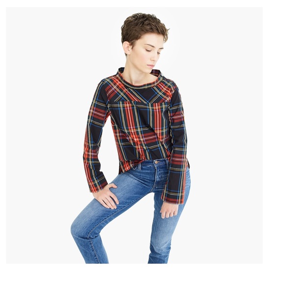 NWT J.Crew Funnelneck Shirt w/Jeweled Buttons - Picture 3 of 3